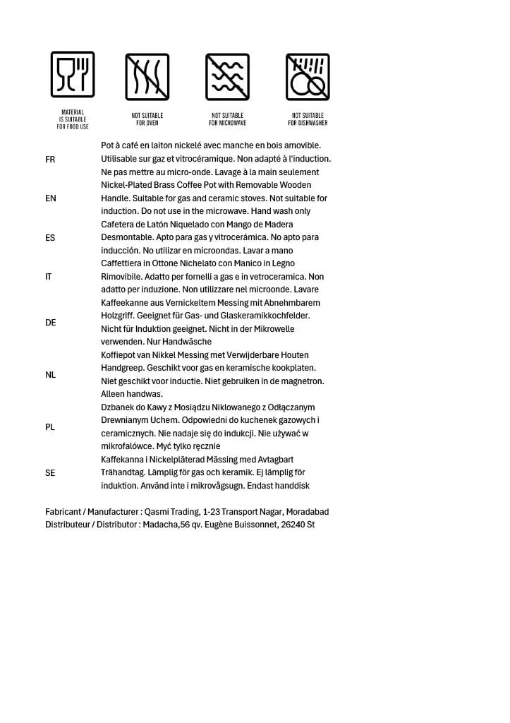 Турка Cezve 500 мл Никелированная латунь Съемная деревянная ручка, фото №8