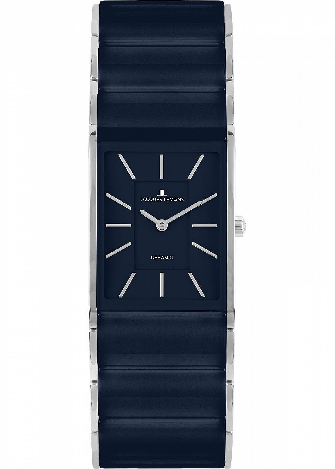 Женские часы JACQUES LEMANS Dublin 1-1940Q Керамика 24 x 28 мм Сапфировое стекло Ремешок из нержавеющей стали, фото №1