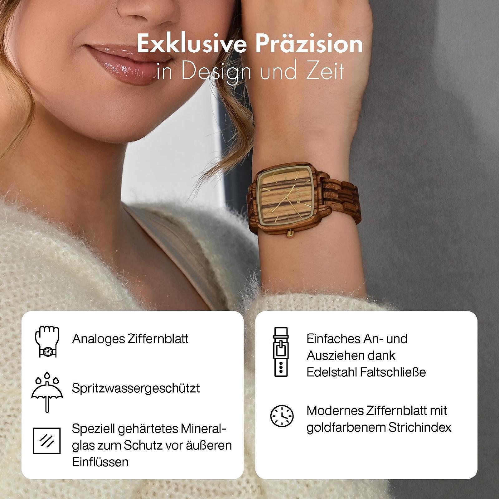 Годинник Raptor Angy RA10213 Жіночий Дерев'яний Квадратний Натуральний Аналоговий Кварцовий, фото №5 Годинник Raptor Angy RA10213 Жіночий Дерев'яний Квадратний Натуральний Аналоговий Кварцовий, фото №5