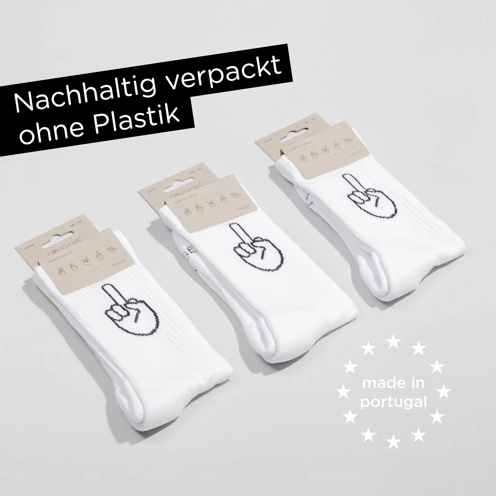 Носки Спортивные FYNGERS Набор 3 шт Белый Органический Хлопок Высшее Качество, фото №4