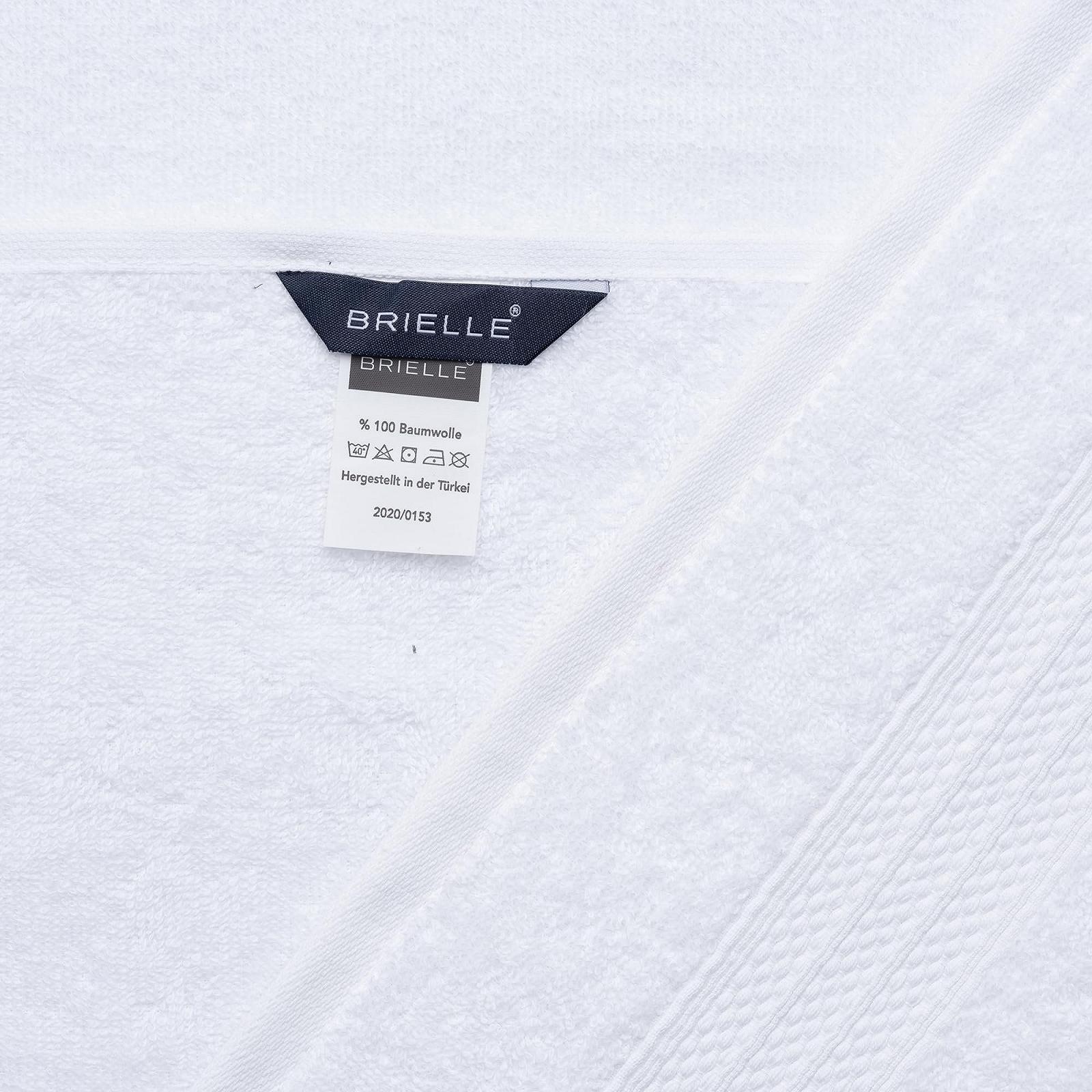 Набір рушників Brielle 100% Cotton 4 рушники для рук 50 x 100 см високопоглинаючі якість готелю та спа білі, фото №3