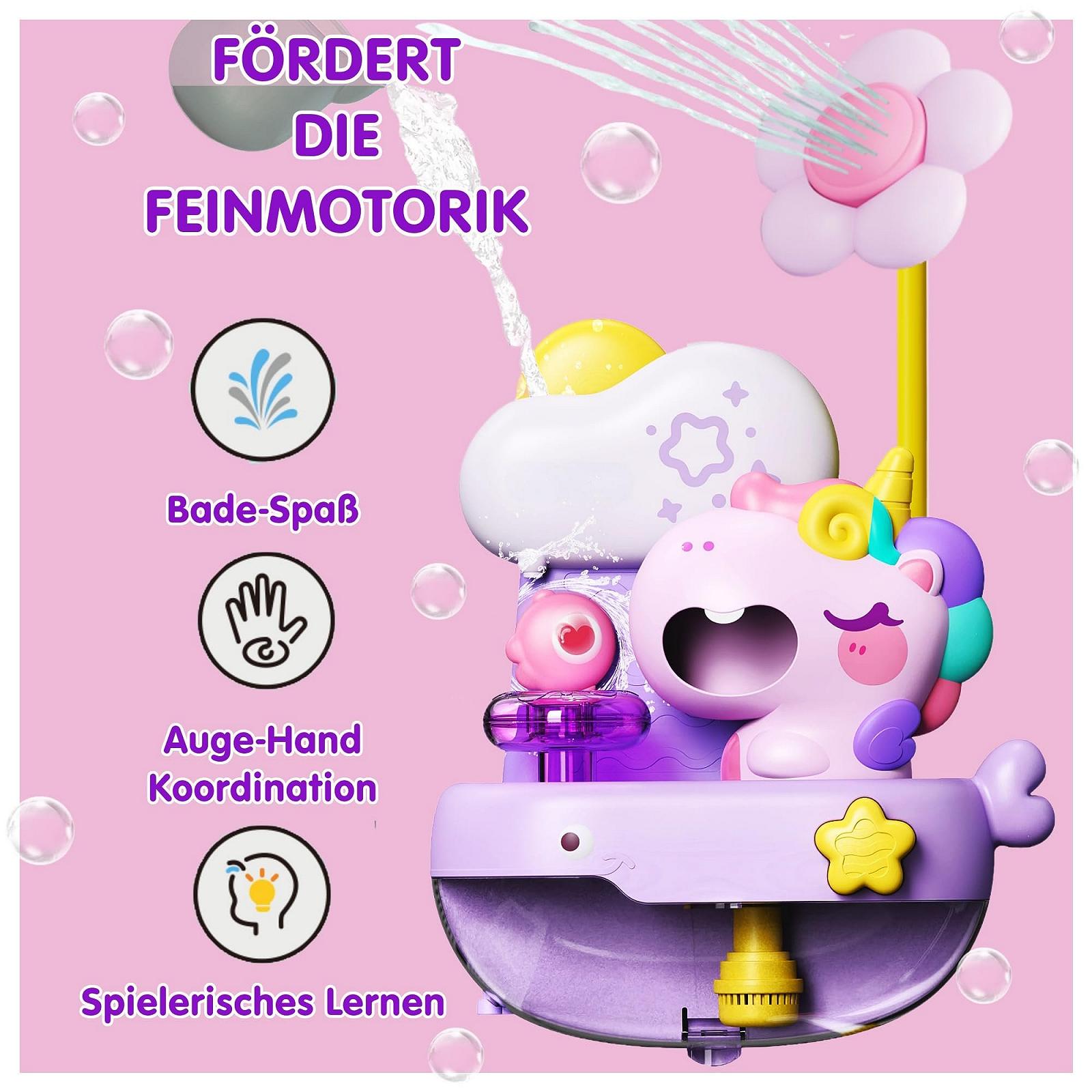 Пінопластовий єдиноріг з дитячим душем, іграшка для ванни з мильними бульбашками, фото №4