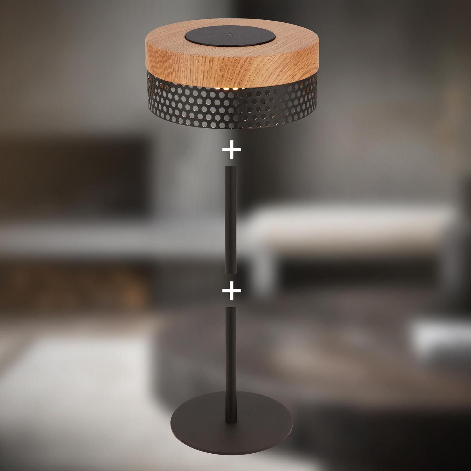 Настольная лампа BRILONER LED Беспроводная IP44 Сенсорная Регулируемая яркость Аккумуляторная 16 x 35 см Черное дерево, фото №5