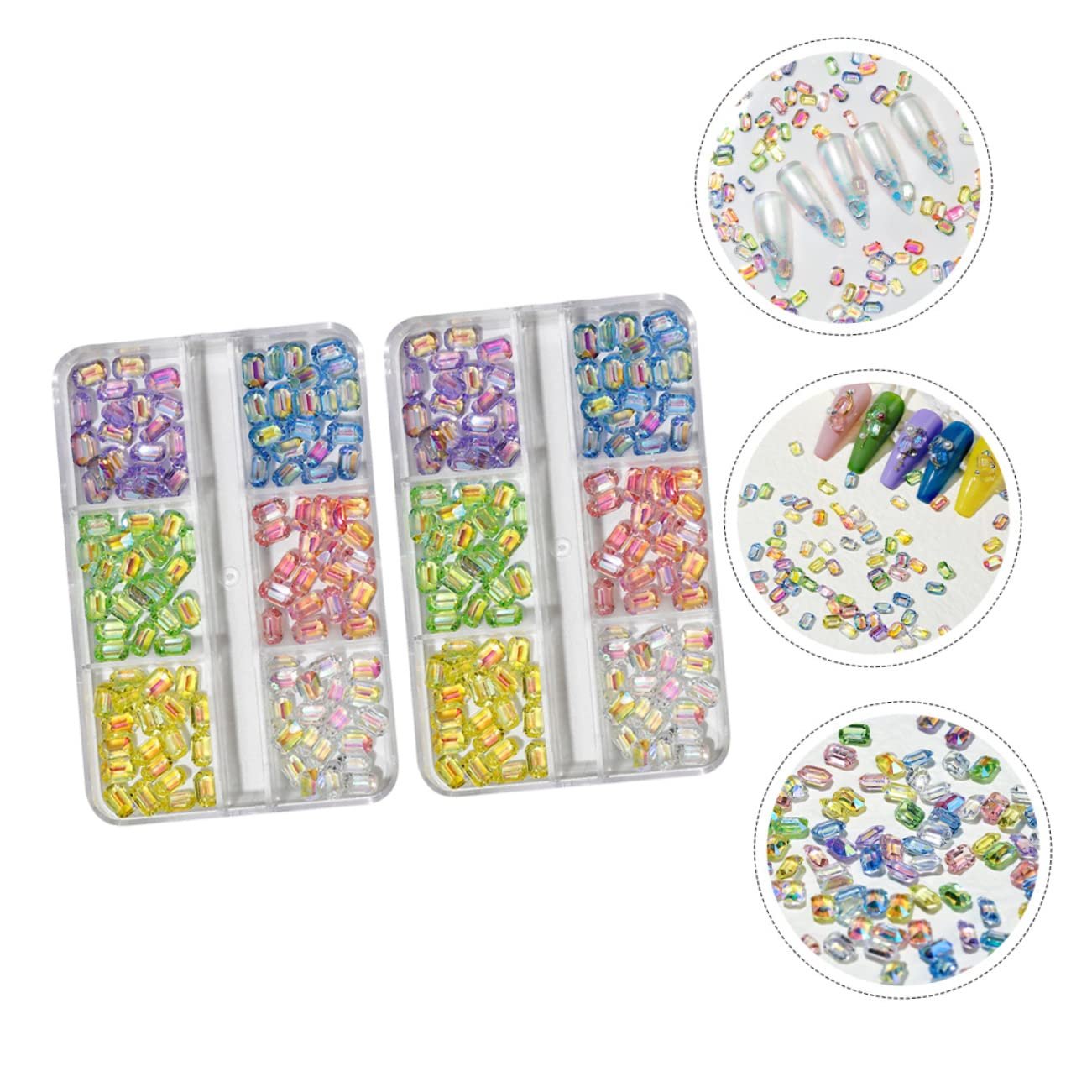 Типу Діамант Healeved Boxen Блискучі. Для манікюру. Різнокольорові, фото №6