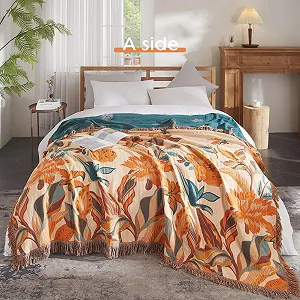 Покривало SE SOFTEXLY Boho 100% Бавовна - Велике двостороннє муслінове покривало synthetic.ua - Фото 1