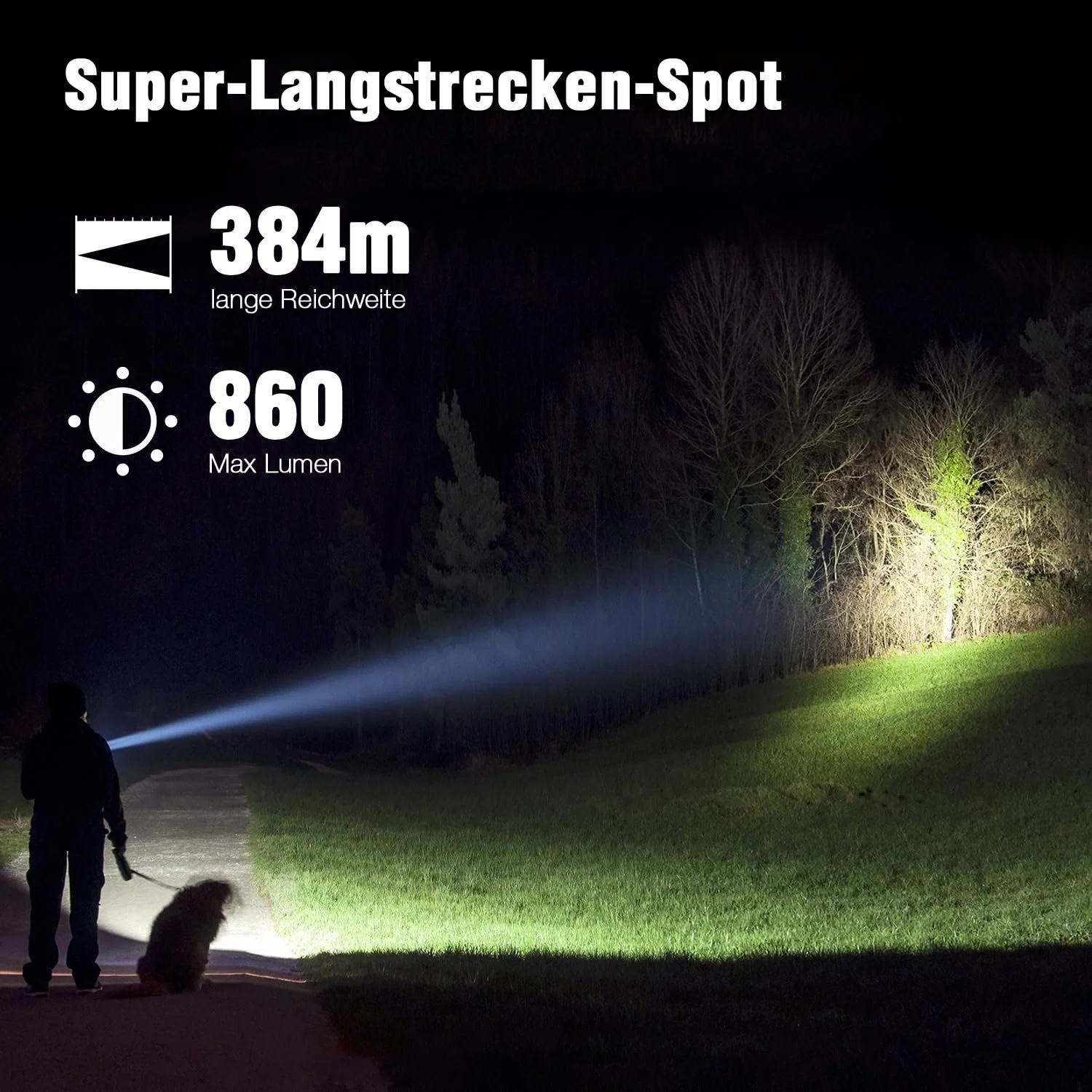 Світлодіодний ліхтар Odepro KL41 Plus, надзвичайно яскравий, 2 акумуляторні батареї, з червоним, зеленим, IR850, білим світлом, 384 м дальність світла IP68 з дистанційним перемикачем для активного відпочинку, кемпінгу, піших прогулянок, надзвичайних ситуацій, фото №2