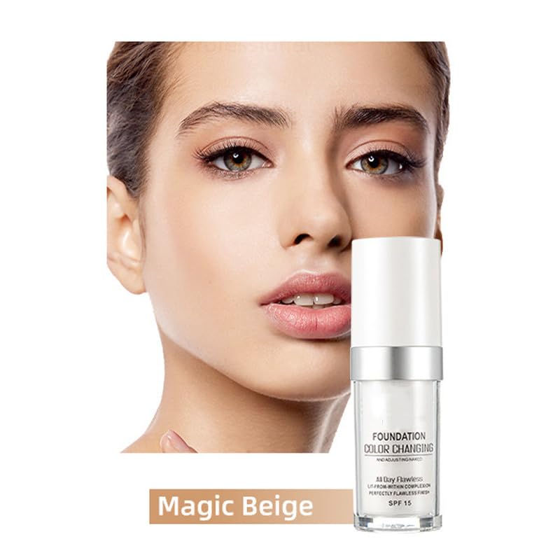 Тональный крем Colour Changing для зрелой кожи, увлажняющий и водостойкий, изменяющий цвет, длительное действие (3 шт., 30 мл), фото №2