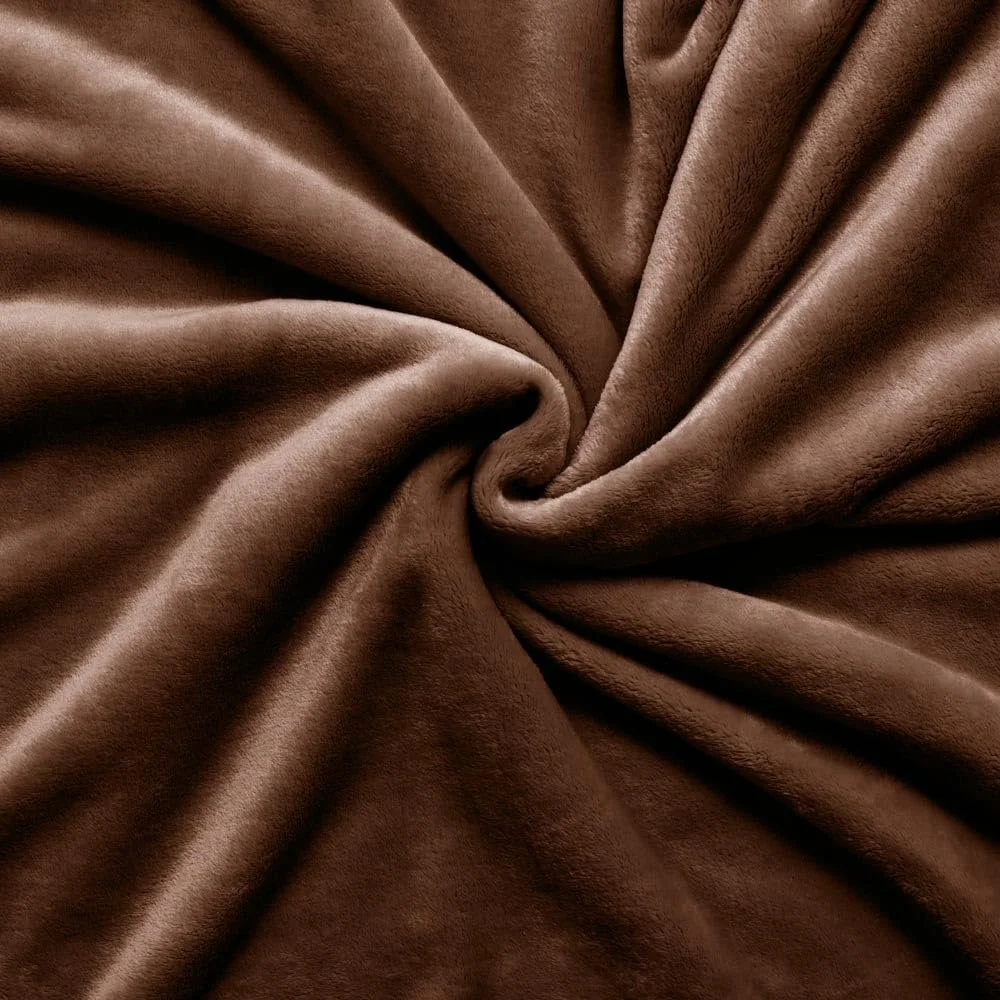 Покривало ESTELLA Polar Fleece Плюшева Коричнева Пухнаста Мікрофібра Фланелева Ідеально підходить для дивану 150 x 200 см, фото №3