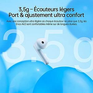 Беспроводные наушники OPPO Enco Air 2 Bluetooth Полувнутриушные Шумоподавление 24 часа батарея Легкие Инновационный дизайн IPX4 Белые synthetic.ua - Фото 1