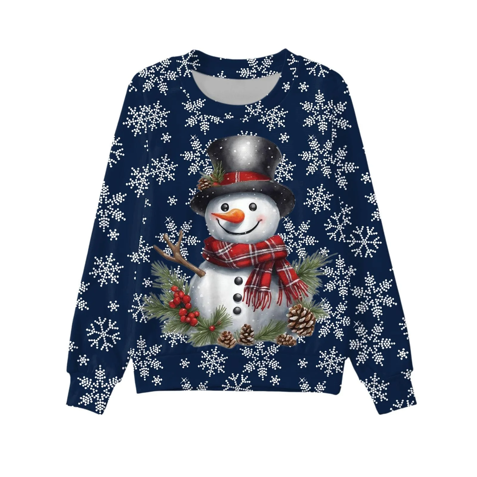 Джемпер Рождественский Детский Модный С принтом Милый С круглым вырезом С капюшоном С длинными рукавами, фото №1