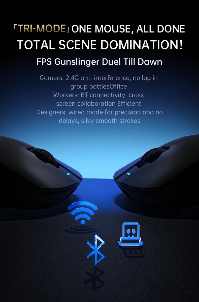 Комп'ютерна миша Attack Shark X8Plus PAW3395Pro 40000DPI 700IPS 60G 1000Hz Black, фото №10