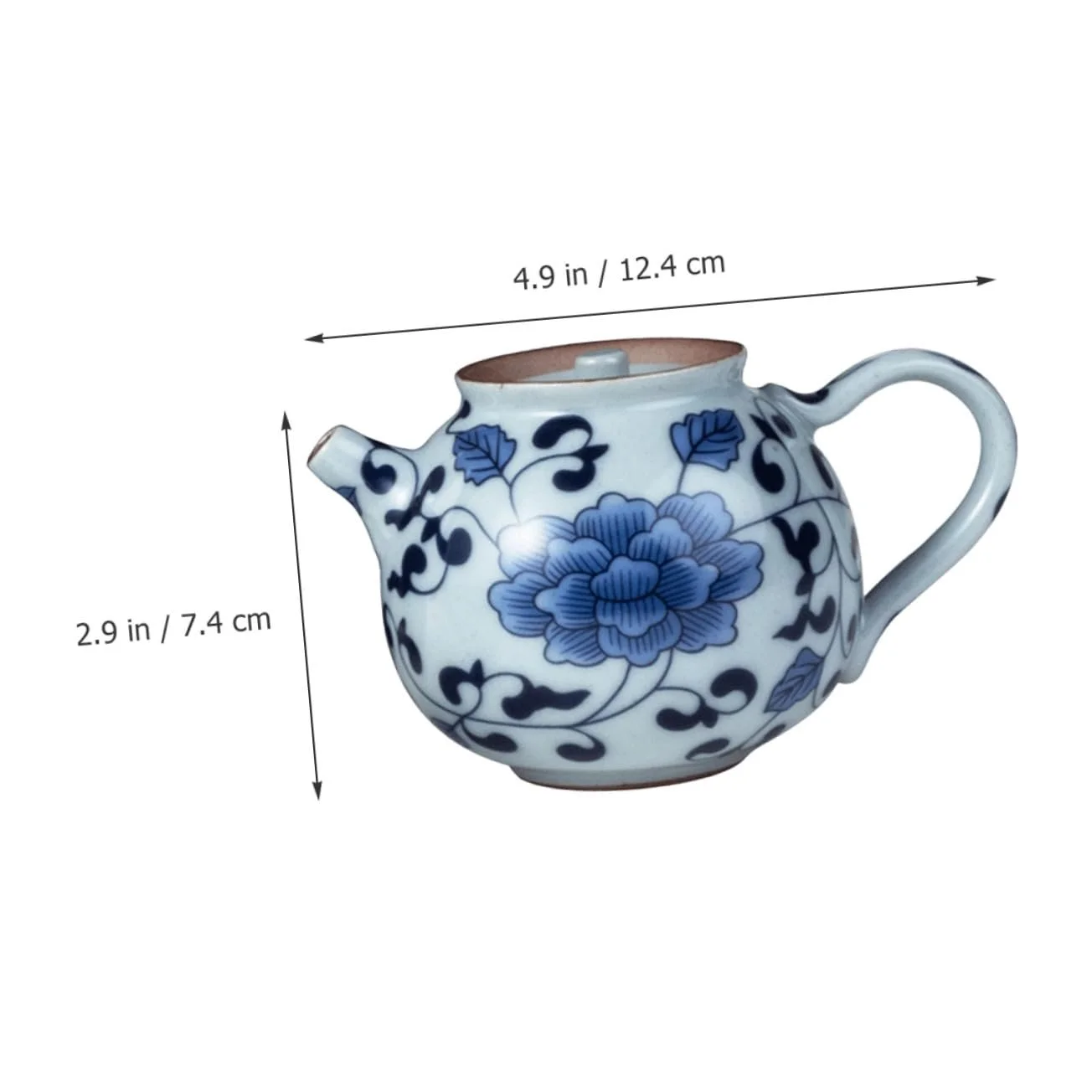 Чайник-заварник керамический FUNNETOYU Vintage с ручкой, жаростойкий с ситечком для чая, фото №5