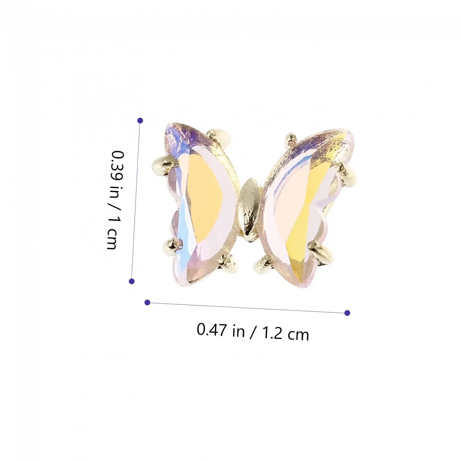 Украшение для ногтей Бабочка Beavorty 40шт Цирконий, фото №3 Украшение для ногтей Бабочка Beavorty 40шт Цирконий, фото №3