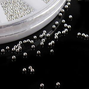 3D Декор для нігтів Кульки-намистини Срібний Золотий synthetic.ua - Фото 1