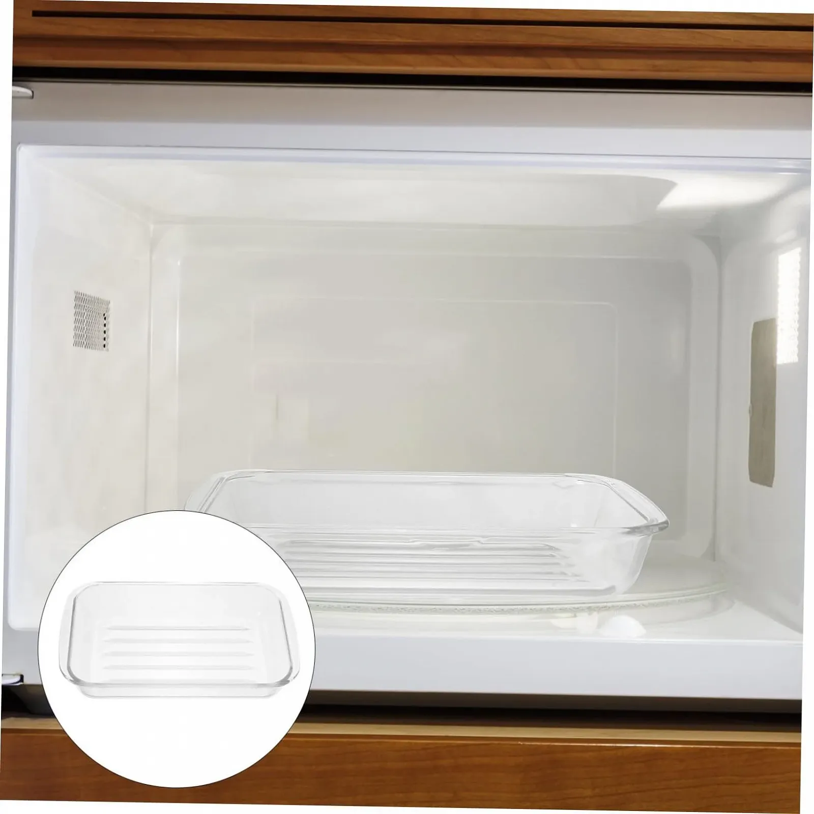 Форма для запекания термостойкая стеклянная с двойными ручками большая, фото №3