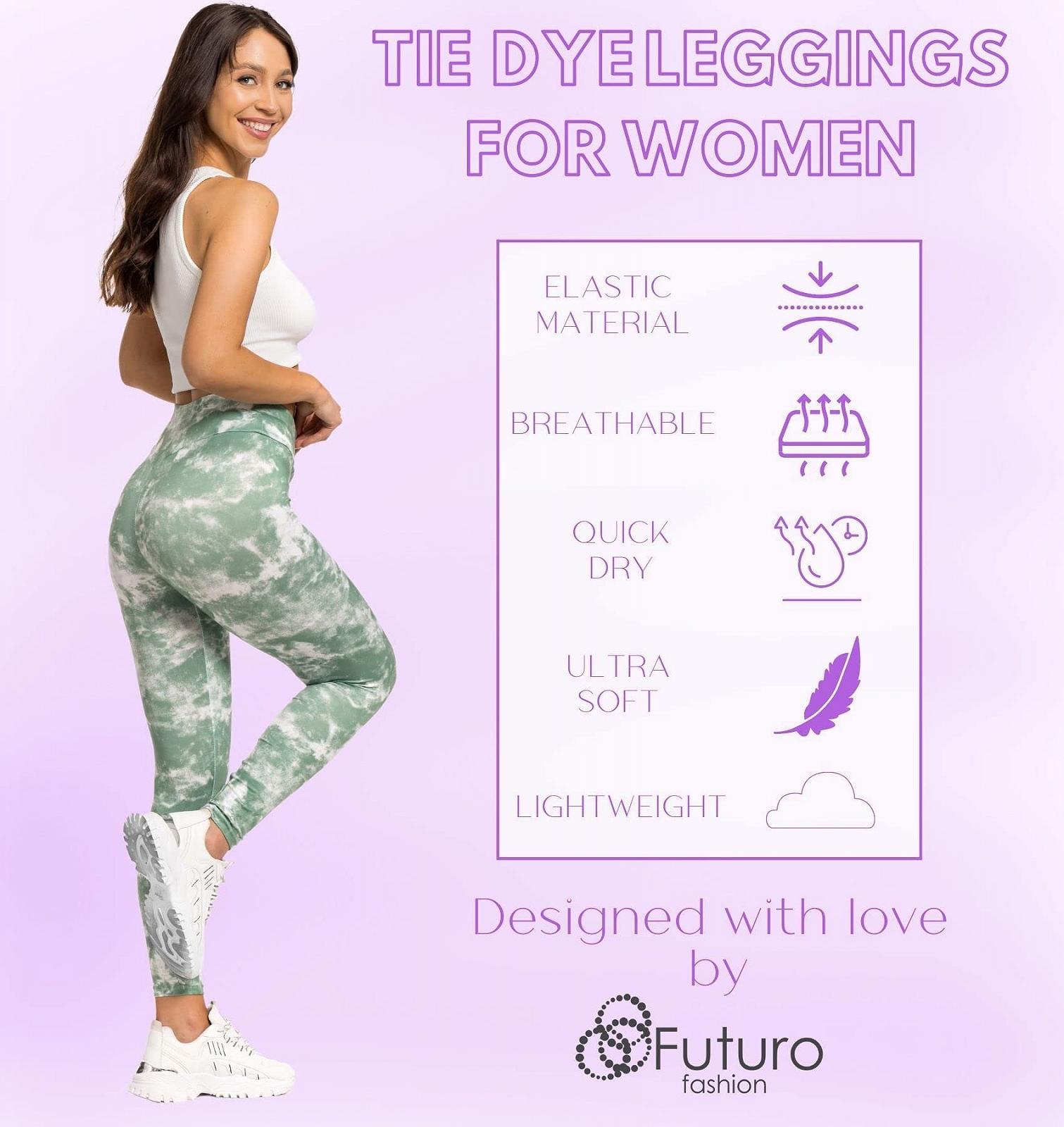 Леггинсы FUTURO FASHION Tie-Dye с высокой талией, эластичные спортивные Для фитнеса, бега и йоги, фото №5