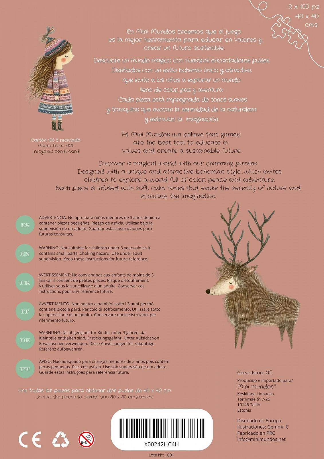 Дитячий пазл Mini Worlds 2 x 100 елементів 40 x 40 см від 6 років, фото №7