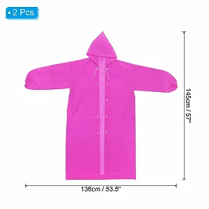 Дощовик PATIKIL Унісекс, для виживання 2 шт., рожевий synthetic.ua - Фото 1