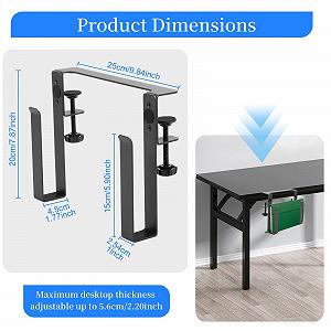 Органайзер для ноутбука Металлический Подвесной Регулируемый Съемный Держатель для ноутбука с нескользящими накладками Устойчивый к царапинам Не требуется сверление Вертикальная подставка для ноутбука (Один слой) synthetic.ua - Фото 1