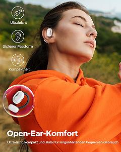 Наушники truefree O1 Open Ear Bluetooth 5.3 Беспроводные Динамические 16.2 мм 4 Микрофона 45 часов Белый synthetic.ua - Фото 1