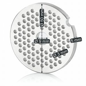 Решітка для м'ясорубки Mahlzeit 3 mm діаметр 5 cm нержавіюча сталь synthetic.ua - Фото 1