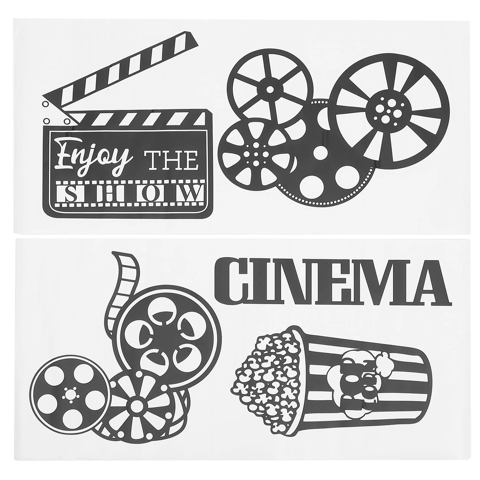 Наклейки на стіну OSALADI Набір 1 шт. ПВХ Кінотеатр Попкорн Самоклеючі, фото №1