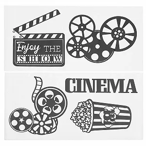 Наклейки на стіну OSALADI Набір 1 шт. ПВХ Кінотеатр Попкорн Самоклеючі - Фото 1