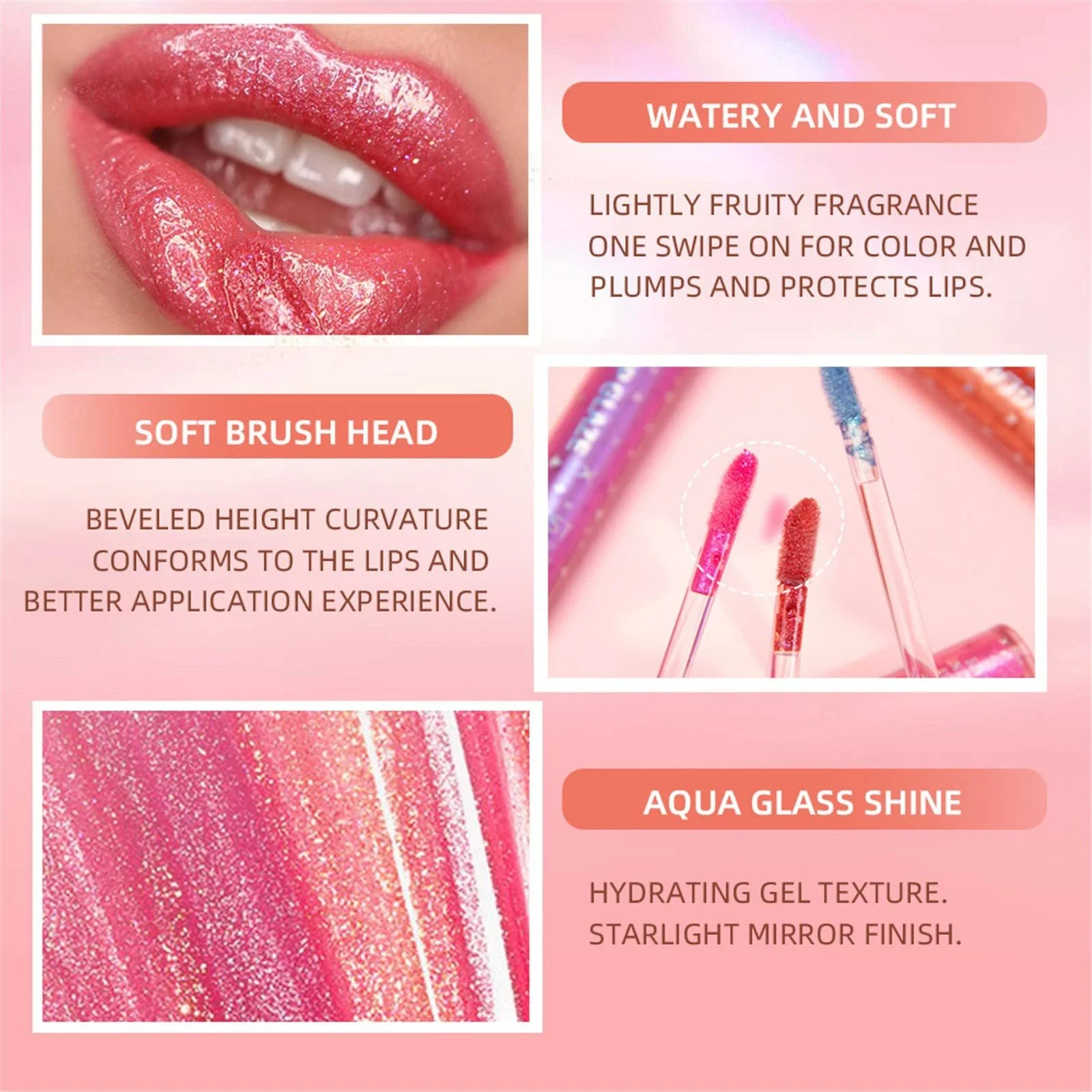 Блиск для губ Booster Cosmetics Classic Стійкий Гладкий М'який Колір Pink, 2.1 мл, фото №4 Блиск для губ Booster Cosmetics Classic Стійкий Гладкий М'який Колір Pink, 2.1 мл, фото №4