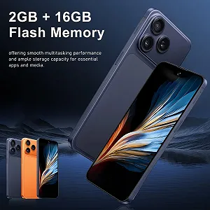 Смартфон 6.6 дюйма 2GB RAM 16GB ROM Dual SIM 3G Android 10.0 Black synthetic.ua - Фото 1