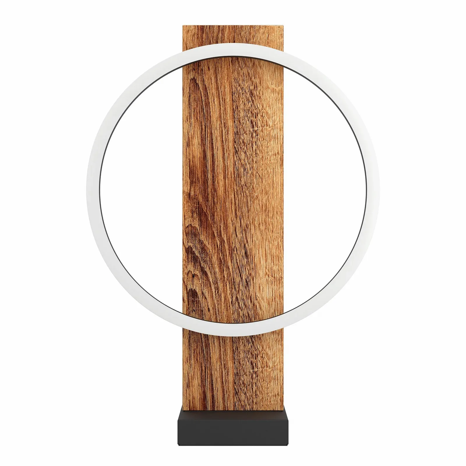 Настільна лампа LED EGLO Boyal 1-лампова дерево/метал/пластик з вимикачем Коричневий/Чорний/Білий, фото №2
