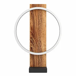 Настільна лампа LED EGLO Boyal 1-лампова дерево/метал/пластик з вимикачем Коричневий/Чорний/Білий synthetic.ua - Фото 1