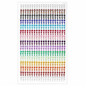 Стрази Самоклеючі Блискучі Камінці 3 мм, 4 мм, 5 мм (900 шт) - Фото 1