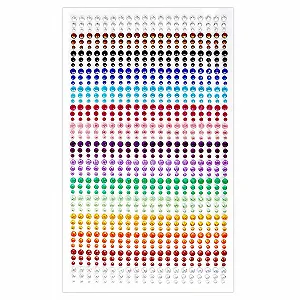 Стразы Самоклеящиеся Блестящие Камни 3 мм, 4 мм, 5 мм (900 шт) - Фото 1