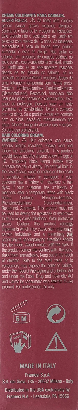 Крем-фарба для волосся Framesi FramColor 2001 Середній каштановий / Червоний, фото №5 Крем-фарба для волосся Framesi FramColor 2001 Середній каштановий / Червоний, фото №5