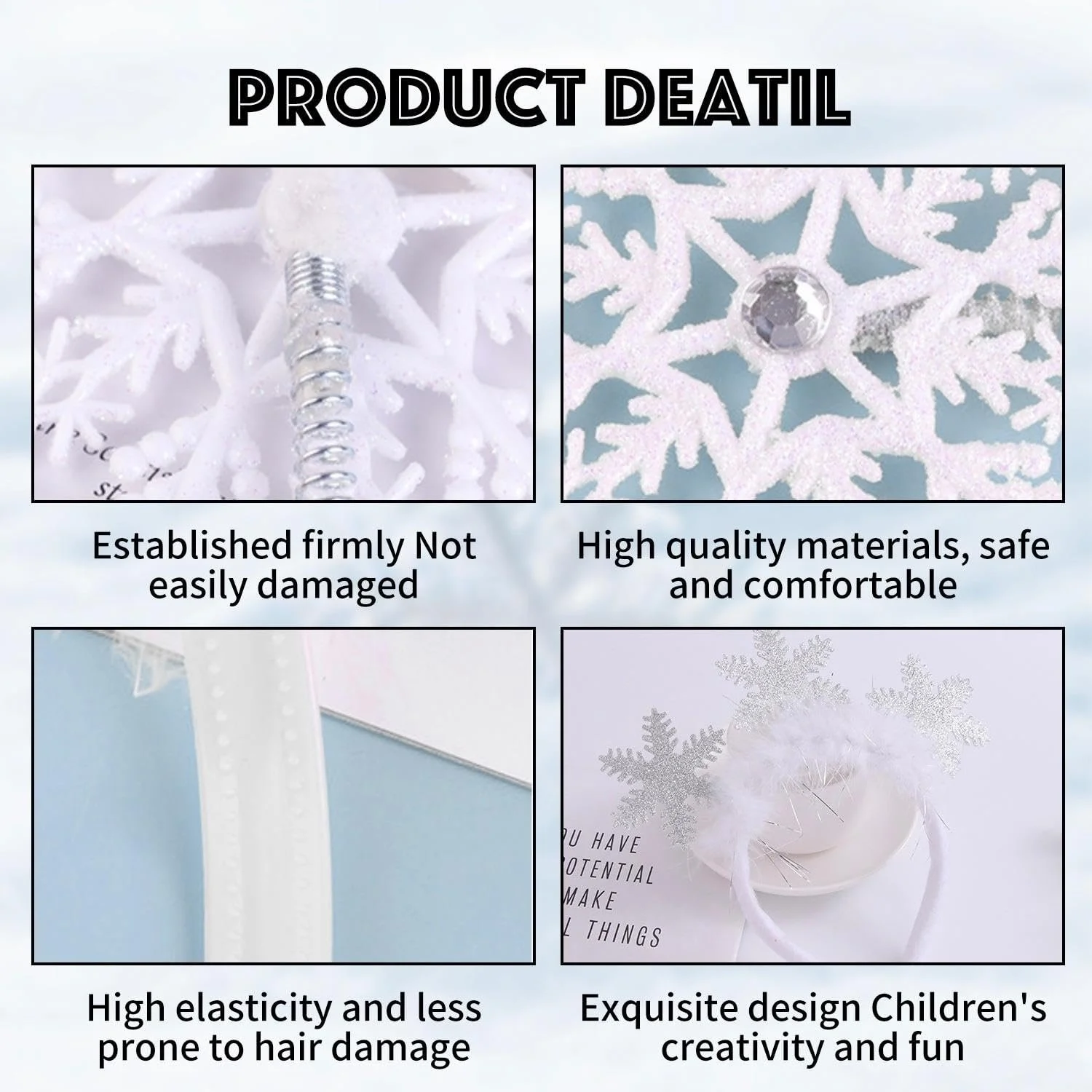 Обруч для волосся зі сніжинкою, фото №3