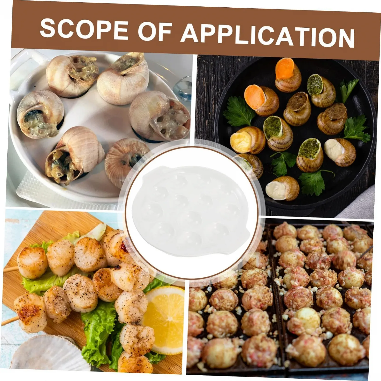 Форма для запекания улиток Garneck керамическая с углублениями, фото №6