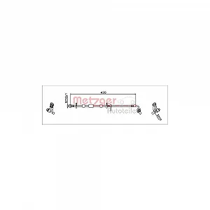 Тормозной шланг METZGER 4111928 для OPEL GENERAL MOTORS, передняя ось слева - Фото 1