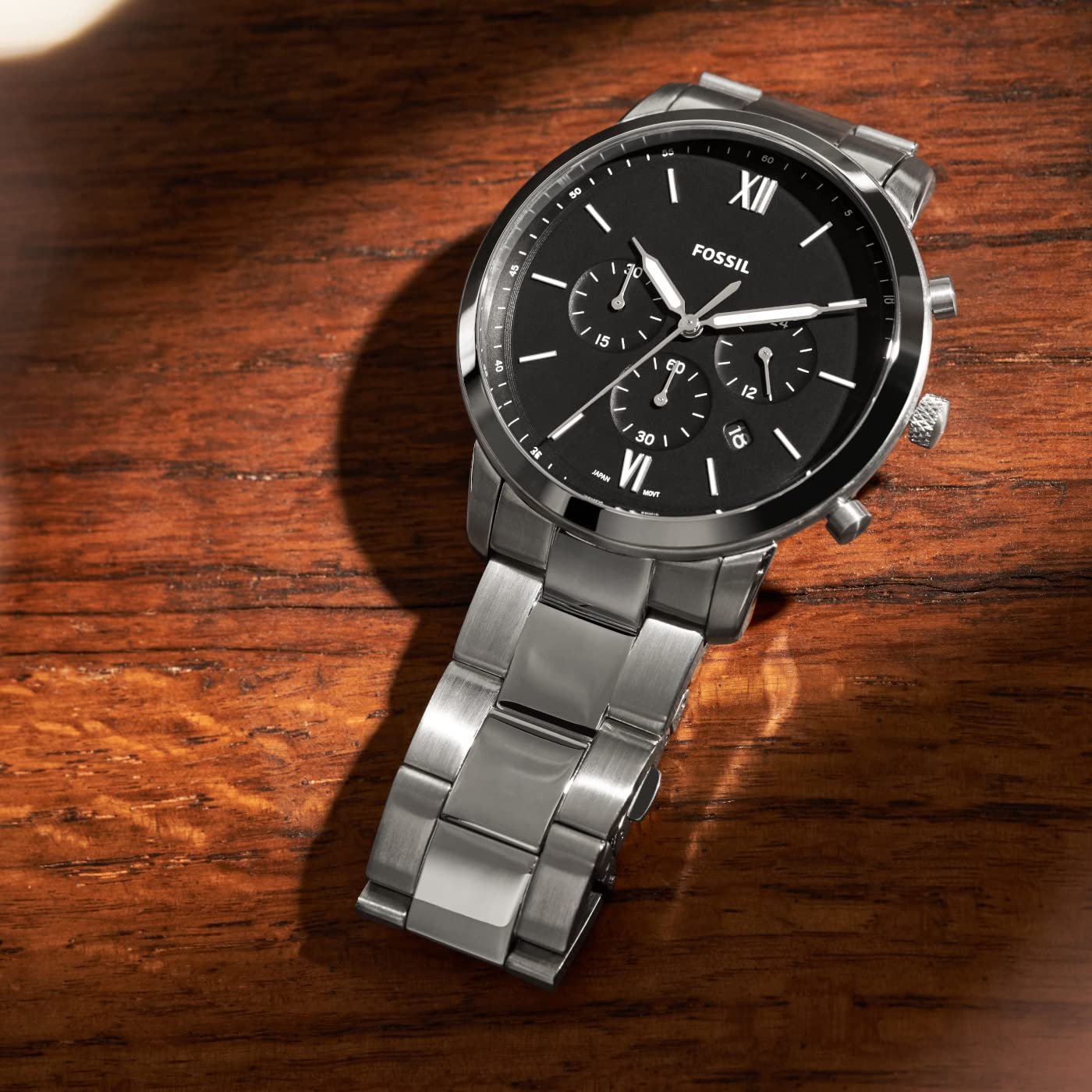 Чоловічий годинник Хронограф Fossil Neutra FS5699 димчастий, фото №3