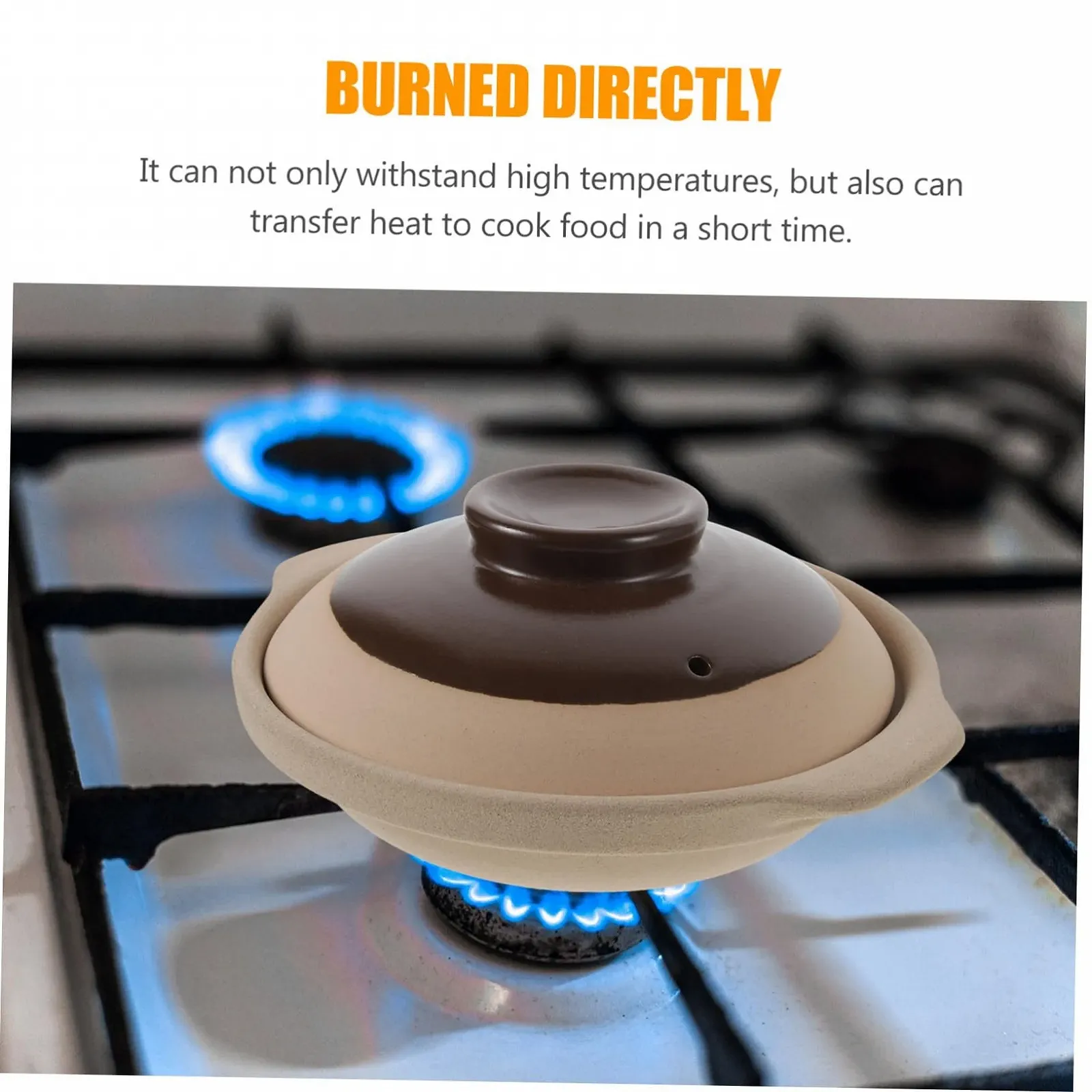 Кастрюля керамическая TIDTALEO с крышкой термостойкая с равномерным распределением тепла для всех типов плит, фото №6