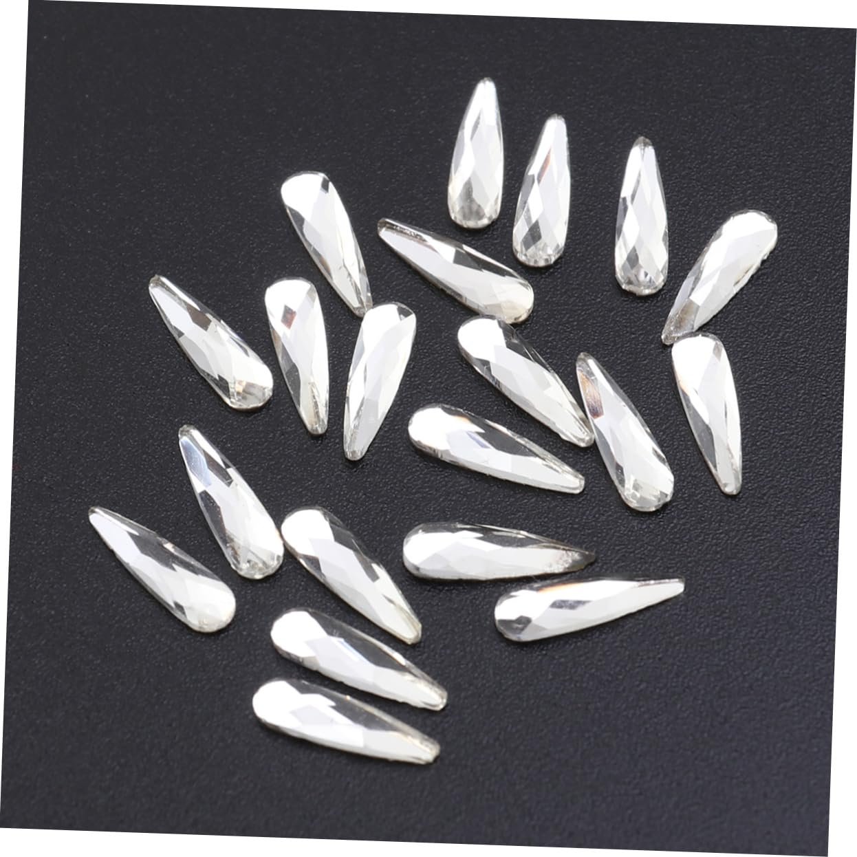 3D Підвіски для нігтів FRCOLOR, 3D Стрази, Білий, 60 шт., фото №2