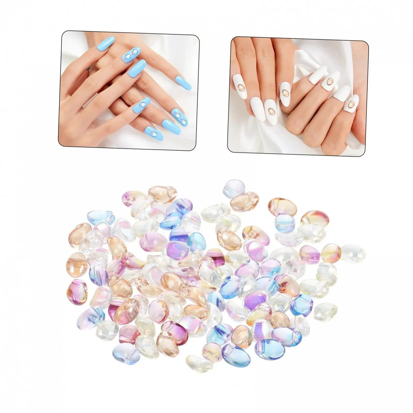 Кришталеві прикраси Різні самоцвіти Сумісні з гель-лаком Кольорові діаманти, фото №2