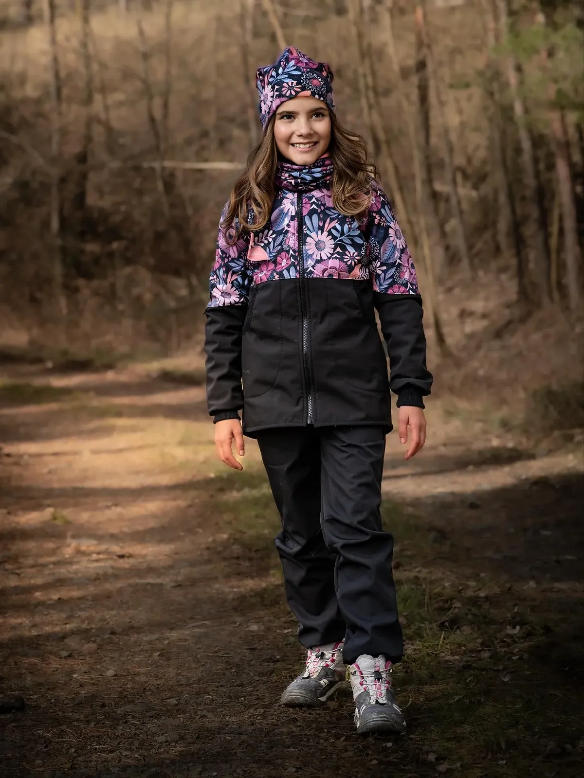 Софтшелл куртка Unuo Street Черный Magic Flowers, фото №7