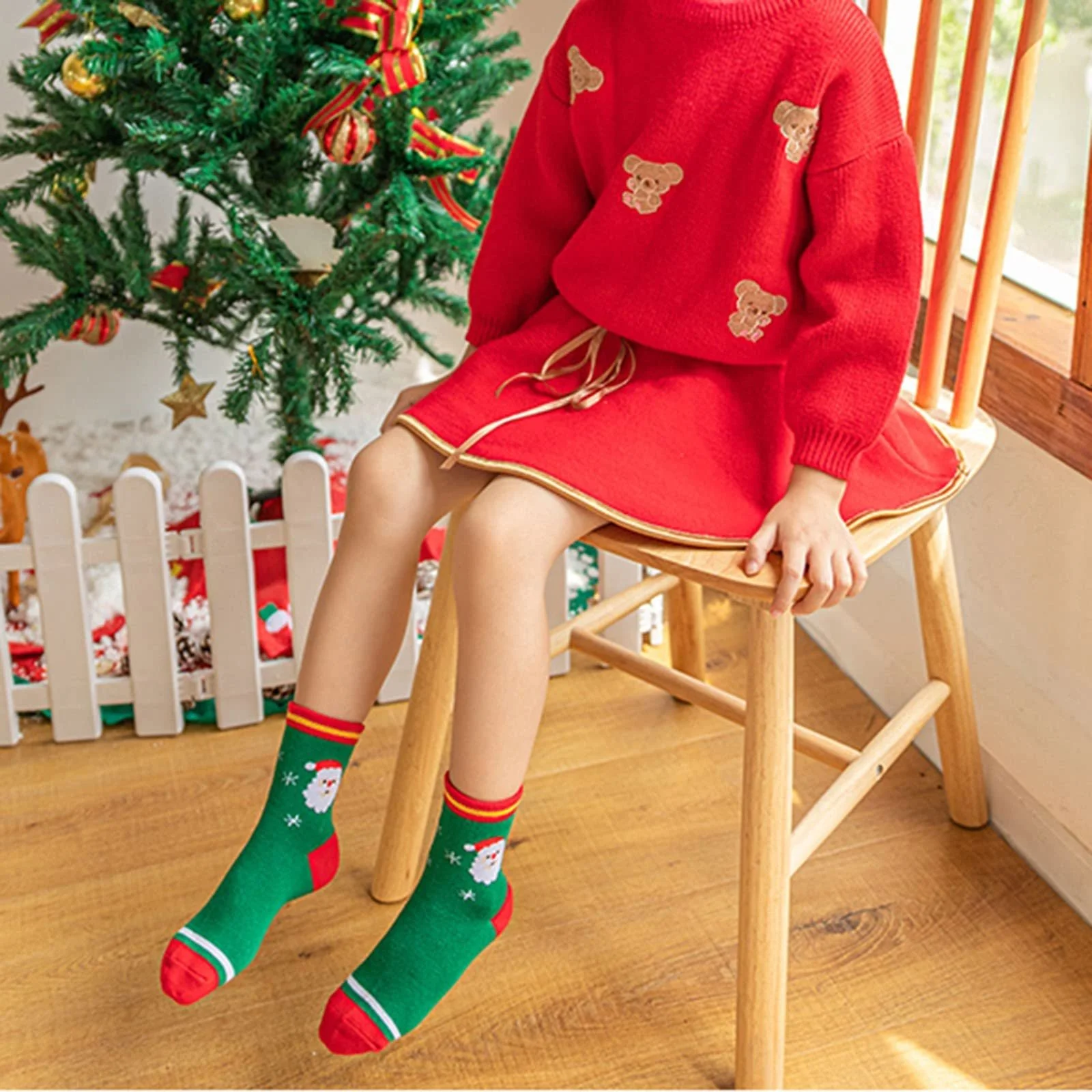 Носки Хлопковые Унисекс Белые/Черные, фото №3