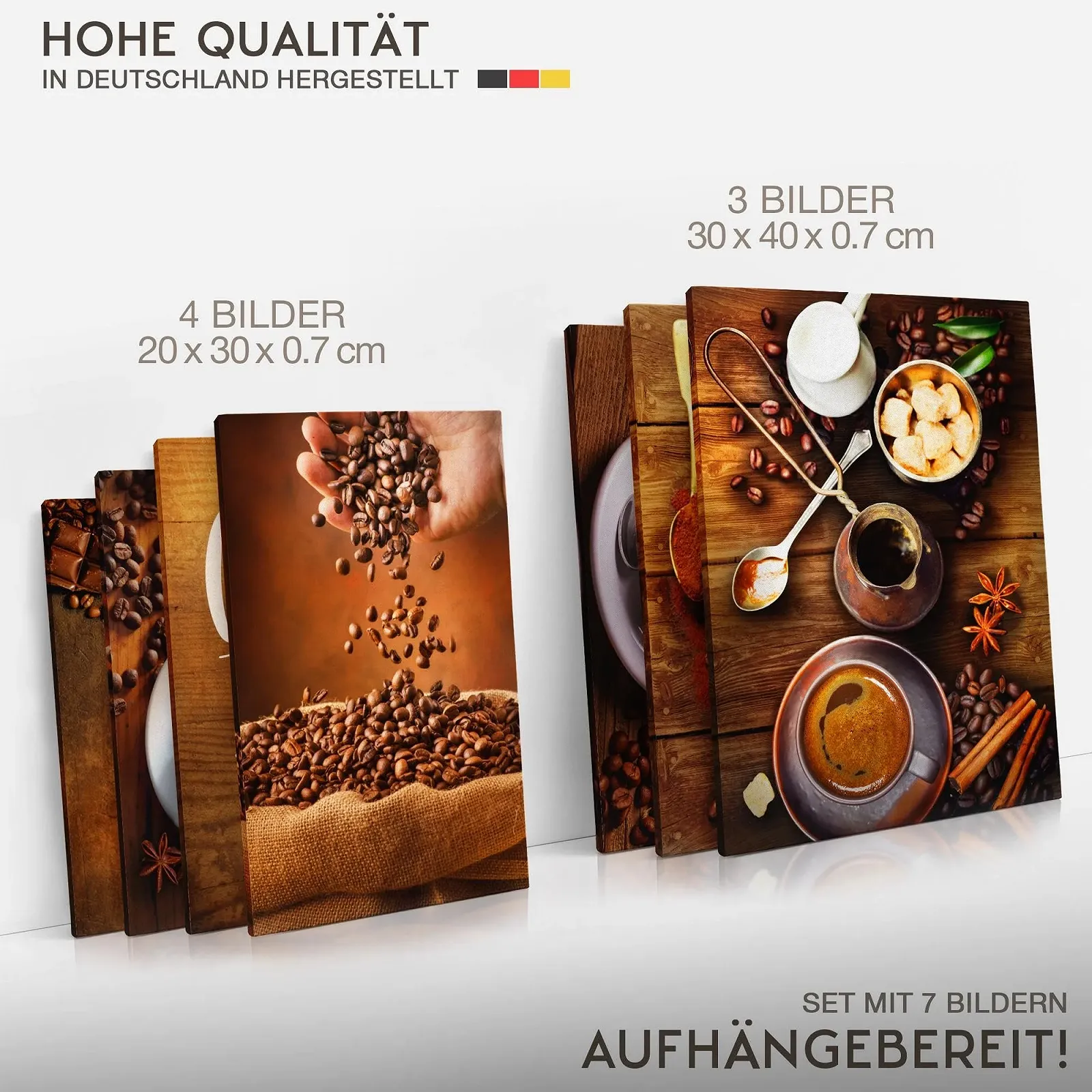 Картини Novart N034271a Кава 7 шт Коричневі, фото №4 Картини Novart N034271a Кава 7 шт Коричневі, фото №4