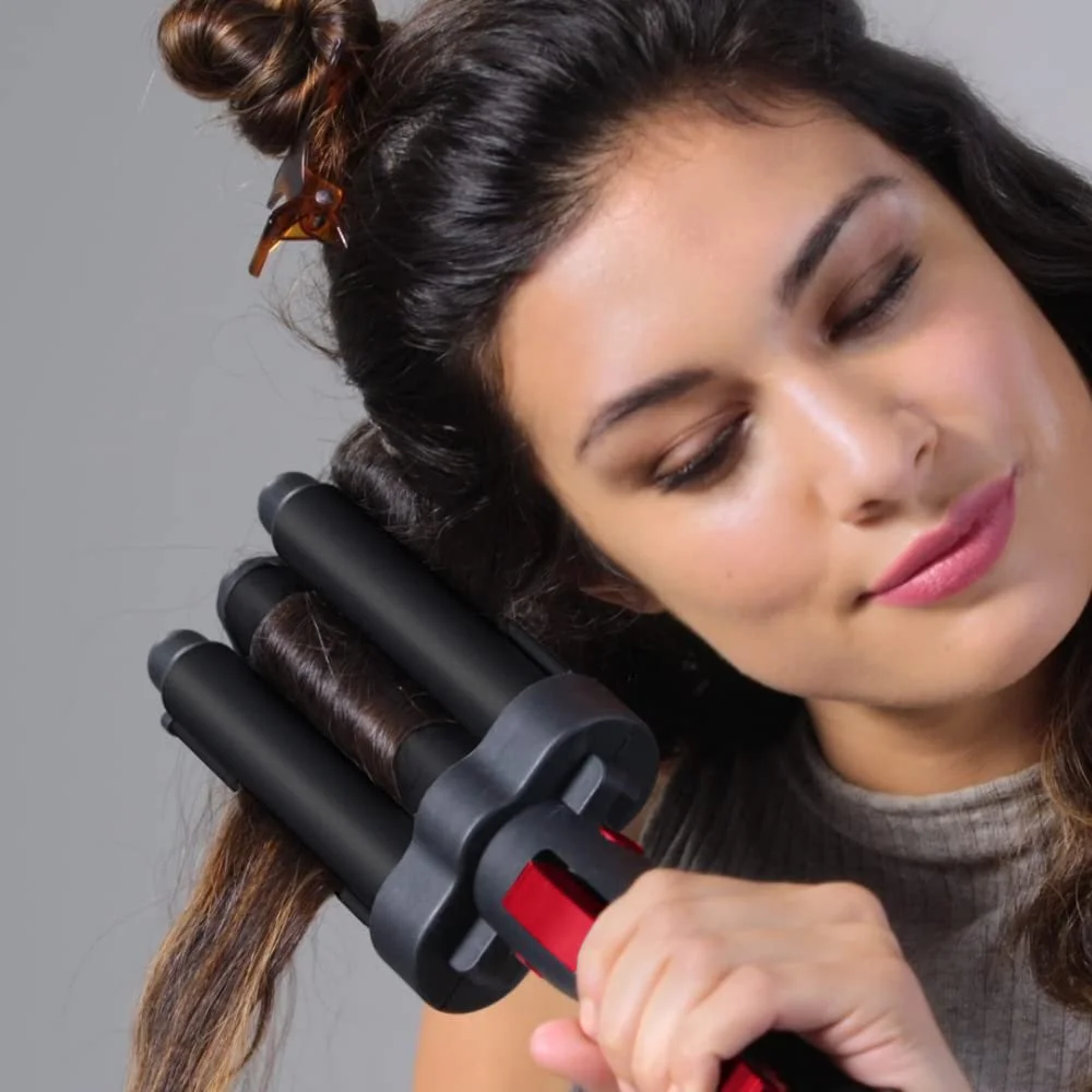 Плойка для волн Revlon Wave Master Jumbo RVIR3056UKE 3 пластины турмалиново-керамическое покрытие, фото №4 Плойка для волн Revlon Wave Master Jumbo RVIR3056UKE 3 пластины турмалиново-керамическое покрытие, фото №4