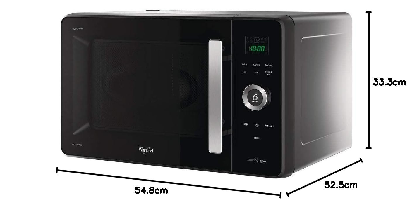 Мікрохвильова піч Whirlpool JQ 280 MB 1000 Вт Чорна, фото №4 Мікрохвильова піч Whirlpool JQ 280 MB 1000 Вт Чорна, фото №4