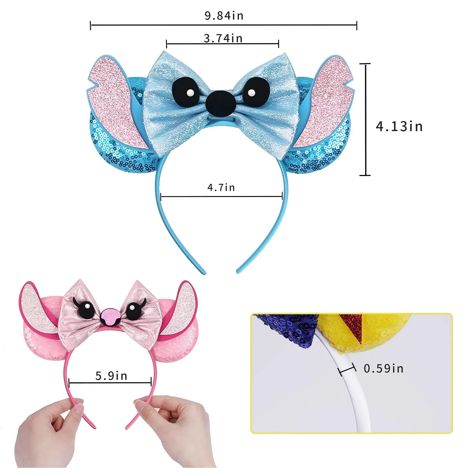 Набор милых обручей на голову 2 шт., фото №1