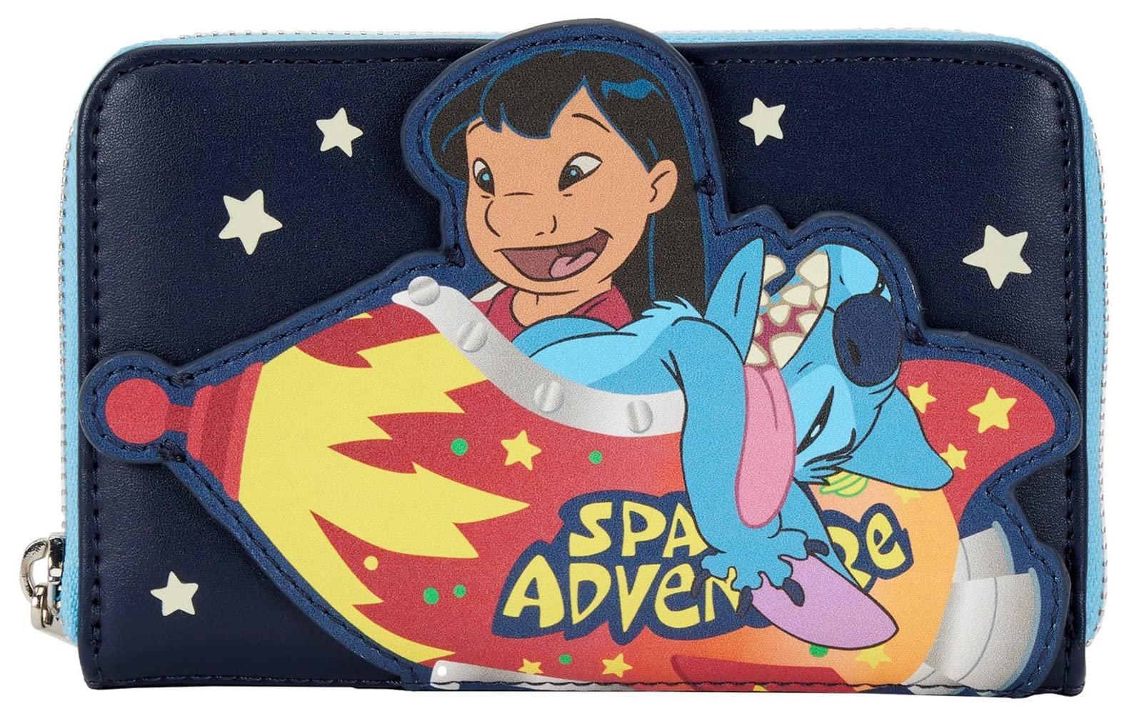 Кошелек Loungefly Disney Lilo and Stitch Space Adventure, разноцветный, космическая тематика, фото №1