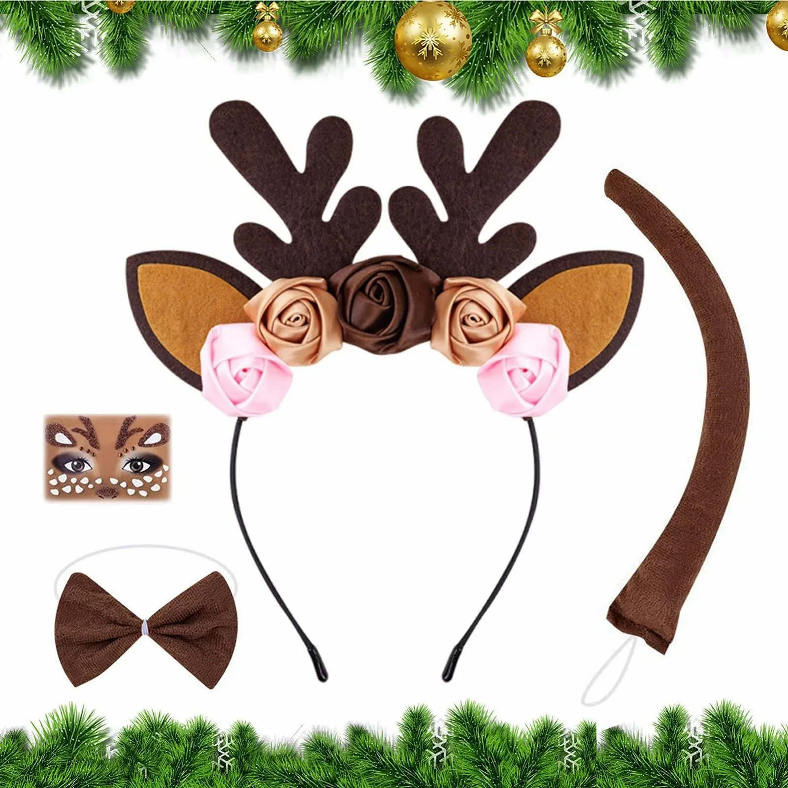 Обруч для волосся Різдвяні Оленячі роги, фото №8 Обруч для волосся Різдвяні Оленячі роги, фото №8