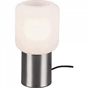 Настільна лампа Reality Leuchten Nico R50591007 Металева Матовий нікель Алабастрове біле скло 1x E27 - Фото 1